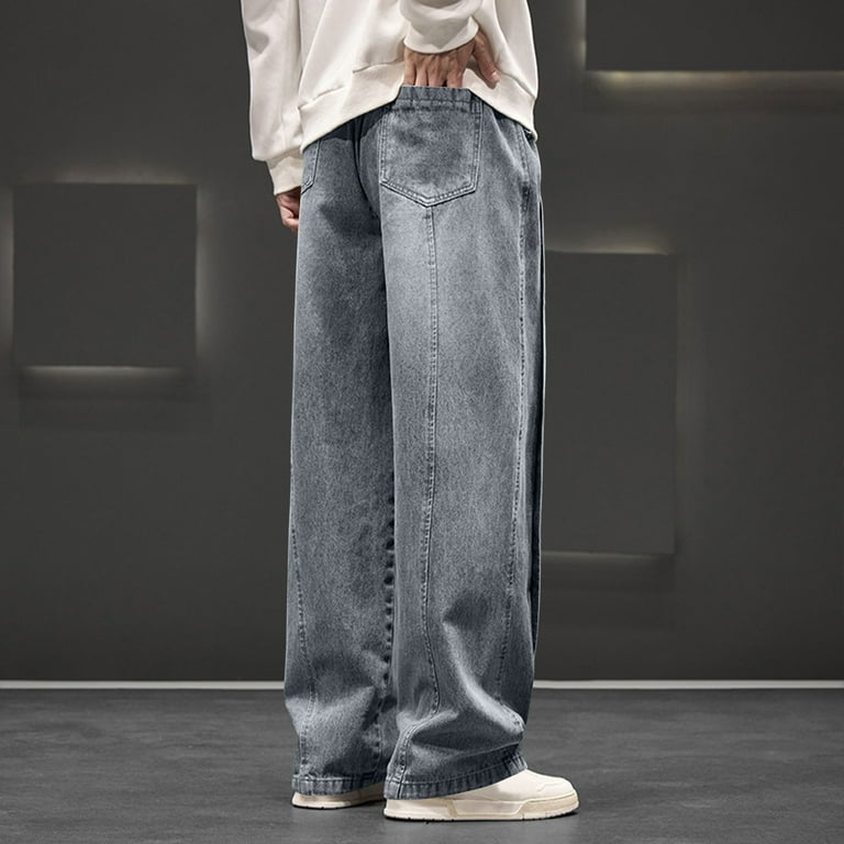 Awdenio Pants for Men Loose Fit Baggy Jeans Casual Streetwear Wide