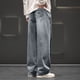 thumbnail image 4 of Pantalones vaqueros de longitud completa para hombre, de moda, casuales, de color sólido, con cordón, de pierna recta, pantalones para hombre, 4 of 5