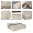thumbnail image 6 of Direct Wicker Square Patio Waterproof Cover for Dining & Sofa Sets | 106.3" x 106.3" | PU Coated Fire Resistant Polyester | UV Resistant & Windproof | Mold Resistant | Beige&Brown, 6 of 6