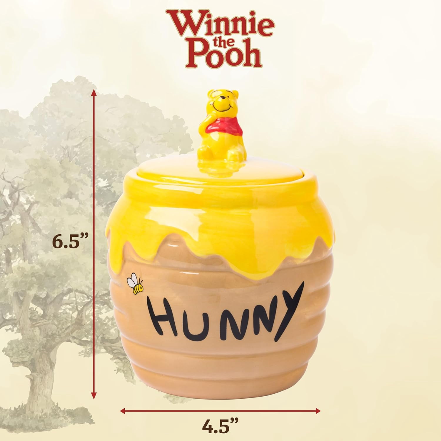 Silver Buffalo, Disney Winnie the Pooh Honey Pot Ceramic Snack Jar