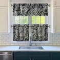 thumbnail image 3 of Boho Kitchen Curtains for Windows – Rustic Tribal Floral Print Cafe Curtains, Vintage Bohemian Geometric Panels for Home Décor, 3 of 6