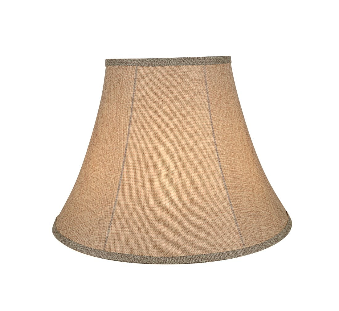 Aspen Creative 38001 Transitional Bell Shaped Collapsible Spider Construction Lamp Shade in Natural, 18" wide (9" x 18" x 13")
