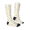 thumbnail image 4 of Lsque Rabbit And Milk Tea Printed Crew Socks Men's Women's LightWeight Thin Casual Calf Socks ,Knee High Socks,Cotton Socks, 4 of 9
