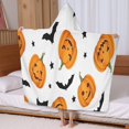 thumbnail image 5 of Halloween Pumpkins Bats and Stars Hooded Bath Towel，60"x35" for Ages 3 To 12 Kids, Quick Dry Lightweight Soft Microfiber Hood Beach Towel Cover Up for Kids, 5 of 7