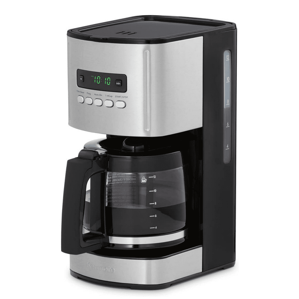 Kenmore Aroma Control 12 Cup Coffee Maker, Black And Stainless Steel 