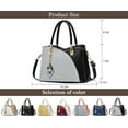 thumbnail image 5 of Tote Bag for Womens Soft Faux Leather Casual Lattice Shoulder Bags Ladies Big Capacity Handbag, 5 of 7