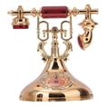 thumbnail image 1 of Weiweiguan Vintage Telephone Clock Decorative Desktop Clock Unique Desktop Ornament, 1 of 7