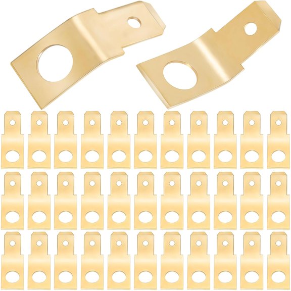 35 PCS Quick Disconnect Connectors, Non Insulated Copper Solderless Disconnect Adapters, 1/4" Male Spade Connector Wire Connectors, 10 Stud Brass Crimp Terminal Connectors Electrical Supply