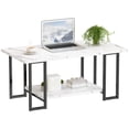 thumbnail image 7 of Baxluxe Marble Coffee Table, 40-inch Marble Top, Metal Steel Frame, WHite, 7 of 7