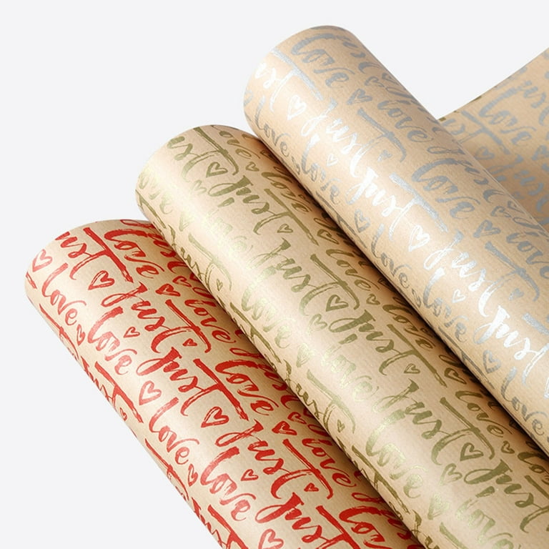 Meuva Valentine'S Day Gold Silver Bright Red Wrapping Paper Colorful Gift  Wrapping Paper Holiday Party Gift Love Heart Paper & Wrapping Paper Glitter  Gift Wrapping Paper Gift Wrap Assistant 