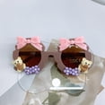 thumbnail image 3 of ESASSALY Kids Girls Sunglasses, Cute Sweet Flowers Bow Bear Funny Sunglasses, 3 of 5