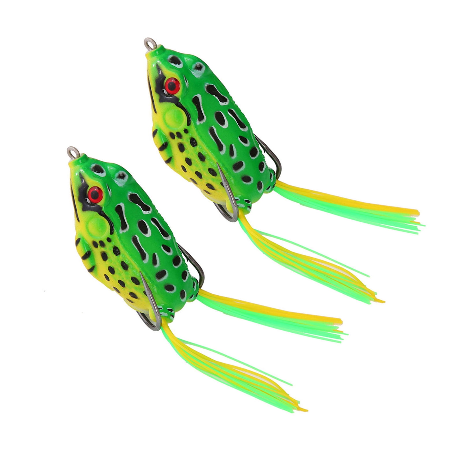 2Pcs Frogs Lures Soft Tube Baits Simulated Frogs Fishing Lures with Hook Soft Fishing Baits Outdoor Fishing Tackle