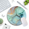 thumbnail image 4 of Mouse Pads with Marble Pattern Green , Premium-Textured Mouse Mat Pad for Women, Non-Slip Rubber Base Mousepad for Laptop, Computer & PC, 7.9×7.9×0.12 inches, 4 of 5