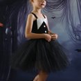 thumbnail image 4 of Penkiiy Toddler Baby Girl Halloween Spider Tulle Dress Ball Gown Party Dress with Lace Cloak Vampire Witch Clothe Black, 4 of 9
