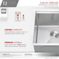 thumbnail image 5 of Stylish Undermount 32" Stainless Steel Double Bowl Kitchen Sink with 7 Accessories S-601W, 5 of 16