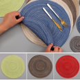 thumbnail image 2 of CAROOTU Tapis de Table à Manger Rond en Coton Résistant à la Chaleur pour la Maison Protège la Table des Brûlures, 2 of 7