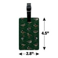 thumbnail image 5 of Reeds and Ducks Pattern Mallard Wood Redhead Hooded Merganser Rectangle Leather Luggage Card Suitcase Carry-On ID Tag, 5 of 7