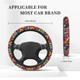 thumbnail image 3 of Uemuo Vibrant Graffiti Urban Art Printed Car Elastic Steering Wheel Cover - Universal Car Accessory for Diverse Cars Anti-Slip, and Comfortable- 15", 3 of 8