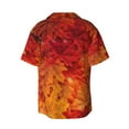 thumbnail image 2 of Sigee Autumn Leaf Print Men's Shirts Casual Button Down Short Sleeve Summer Beach Shirt Hawaiian Vacation Shirts Tee Shirt-X-Large, 2 of 7