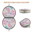 thumbnail image 3 of Portable Makeup Mirror Travel Mirror Compact Folding Mirrors Small for Women Beauty Accessories Rainbow Colors Unicorn, 3 of 7