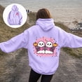 thumbnail image 5 of Towmus Halloween Ghost Hooded Sweatshirts for Women Funny Graphic Long Sleeve Teen Girls Oversized Hoodies Sweatshirt Casual Pullover Tops, 5 of 8