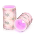 thumbnail image 7 of Yayeee Flameless Candles with Remote Flickering Battery Operated Multi Color Changing, Pastel Beige Geometric, 7 of 7