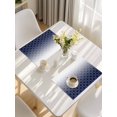 thumbnail image 5 of Morocco Blue Gradient Placemats Set of 4, Geometric Modern Simple Check Placemats for Dining Table, Place Mats for Kitchen Tabletop, Waterproof Wipeable Dining Table Mats Set, 5 of 9