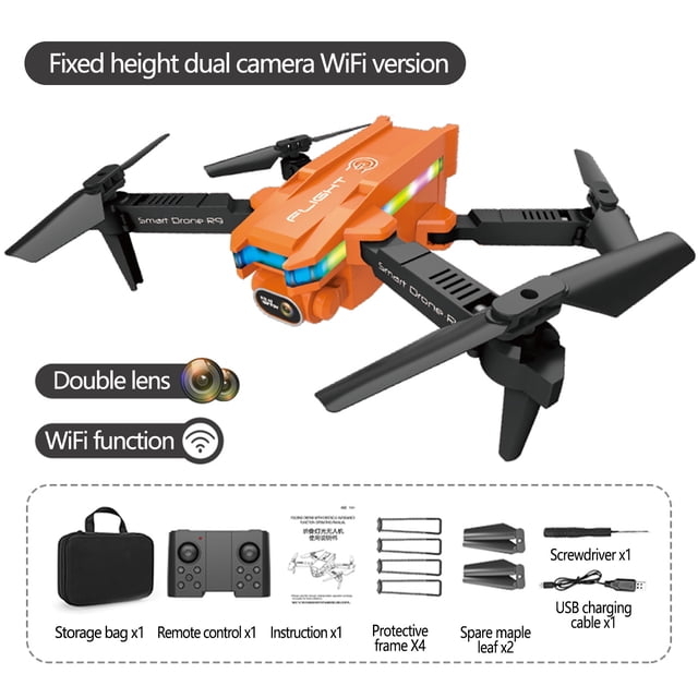 Fiudx Ofertas Flash Del Día Solo En Línea Luces Coloridas Mini Drone 4K Cámara Hd Fotografía Aérea Quadcopter Presión Altura Fija Control Remoto Avión