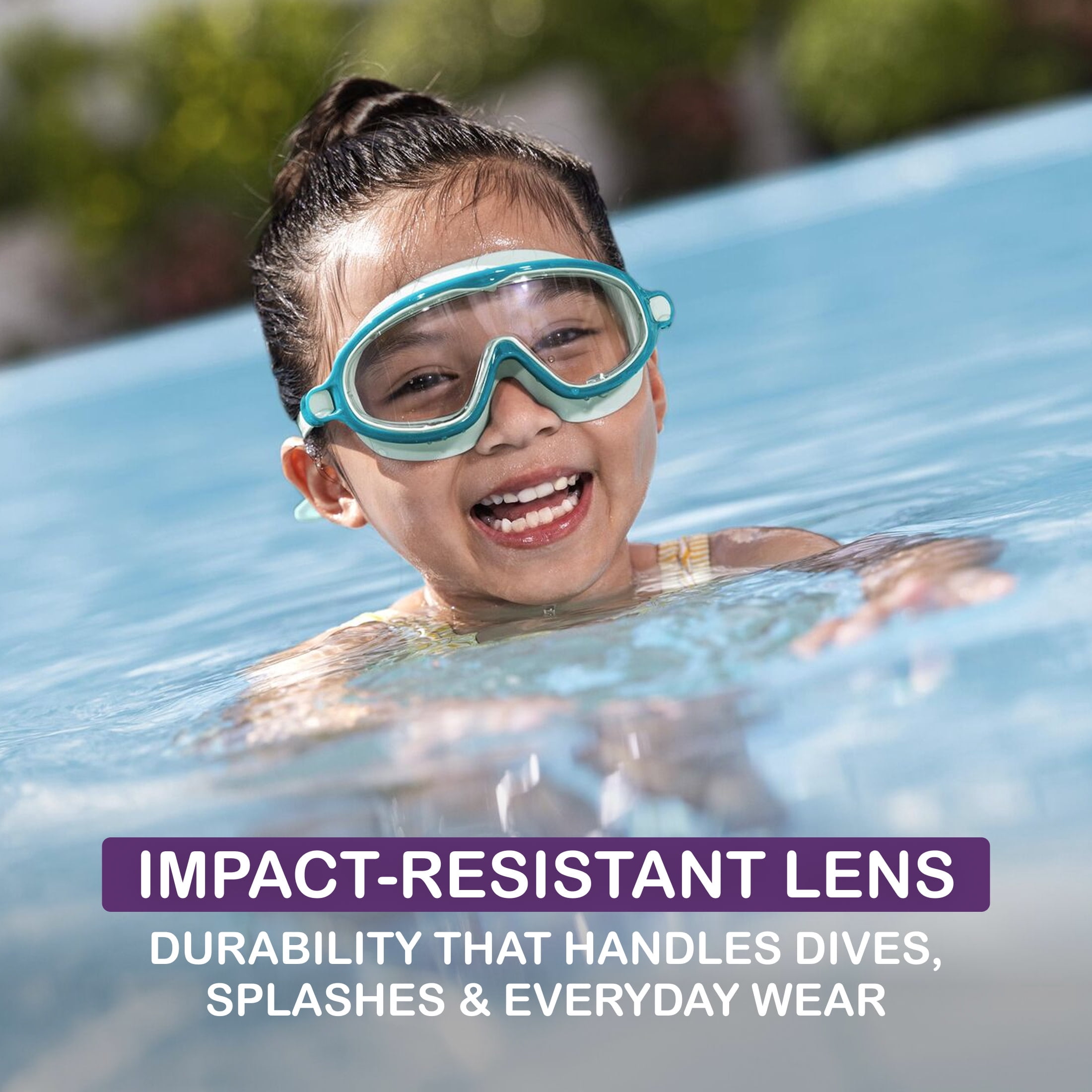 Puddle Jumper Junior Swim Goggles, Non-Latex and Non-PVC, Kids Ages 7+