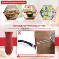 thumbnail image 4 of 6Pcs Red Cast Iron Handle Covers Heat Resistant, Silicone Rubber Mats Heat Pads, Silicone Assist Handle Holder, Hot Skillet Handle Covers Pot Grip, Nonslip Pan Holder Sleeve for Cookware, 4 of 7