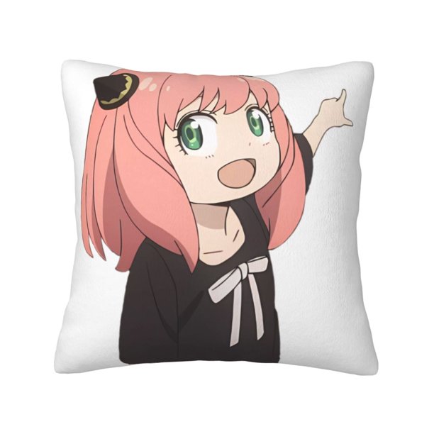 Fundas de almohada de terciopelo de la familia Spy X, fundas de almohada decorativas suaves y acogedoras con cremallera oculta para dormitorio, sofá, sillón, funda de almohada de terciopelo