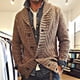 thumbnail image 1 of Suéter de otoño e invierno a la moda para hombre, chaqueta cárdigan holgada de gran tamaño de Color sólido Fridja po2743, 1 of 5