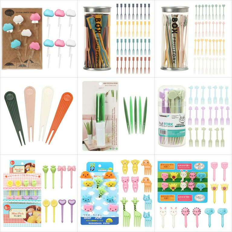 Dessert Home Decor Cake Ornament Lunch Bento Accessories Fruit Pick  Toothpick Party Supplies Fruit Fork TYPE F-20PCS 