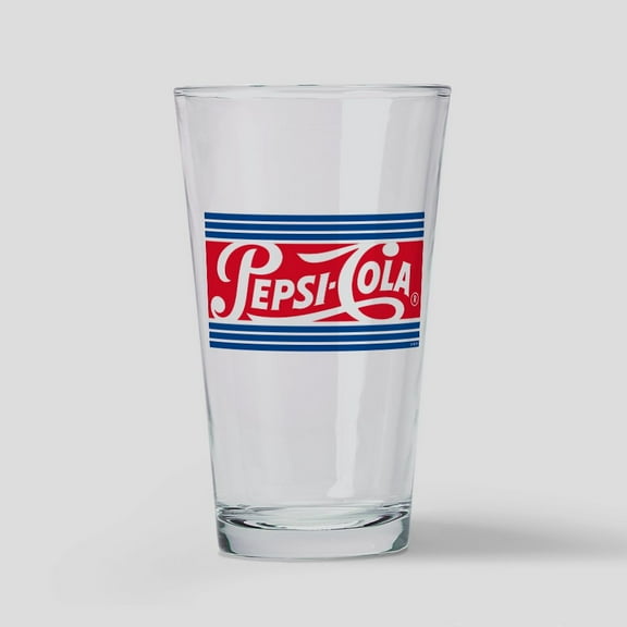 CafePress - Pepsi Varsity Cola Stripe - Pint Glass, Drinking Glass, 16 oz. CafePress