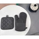 thumbnail image 4 of 2-Piece Set of High Temperature Insulation Pads and Insulation Gloves, Ovenproof Pot Cookware Utensils (Grey), 4 of 4