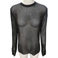 thumbnail image 3 of Chaqueta Top de cuello redondo para mujer Top de punto de ganchillo casual Slim Fit Color sólido Party Clubwear Cgtredaw Negro L para Mujer, 3 of 8