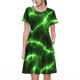 thumbnail image 1 of Fotbe Green Lightning Vestido Largo de Moda para Mujer, Vestido Tipo Camiseta con Manga Corta y Estilo Casual a Rayas y Bloques de Color, 1 of 6