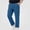 Blue, variant on DJDLJWCJ Boys School Uniform Pants Comforty Elastic Waist Straight Cargo Pants Solid Color Side Pocket Casual Trousers Khaki Size 5T
