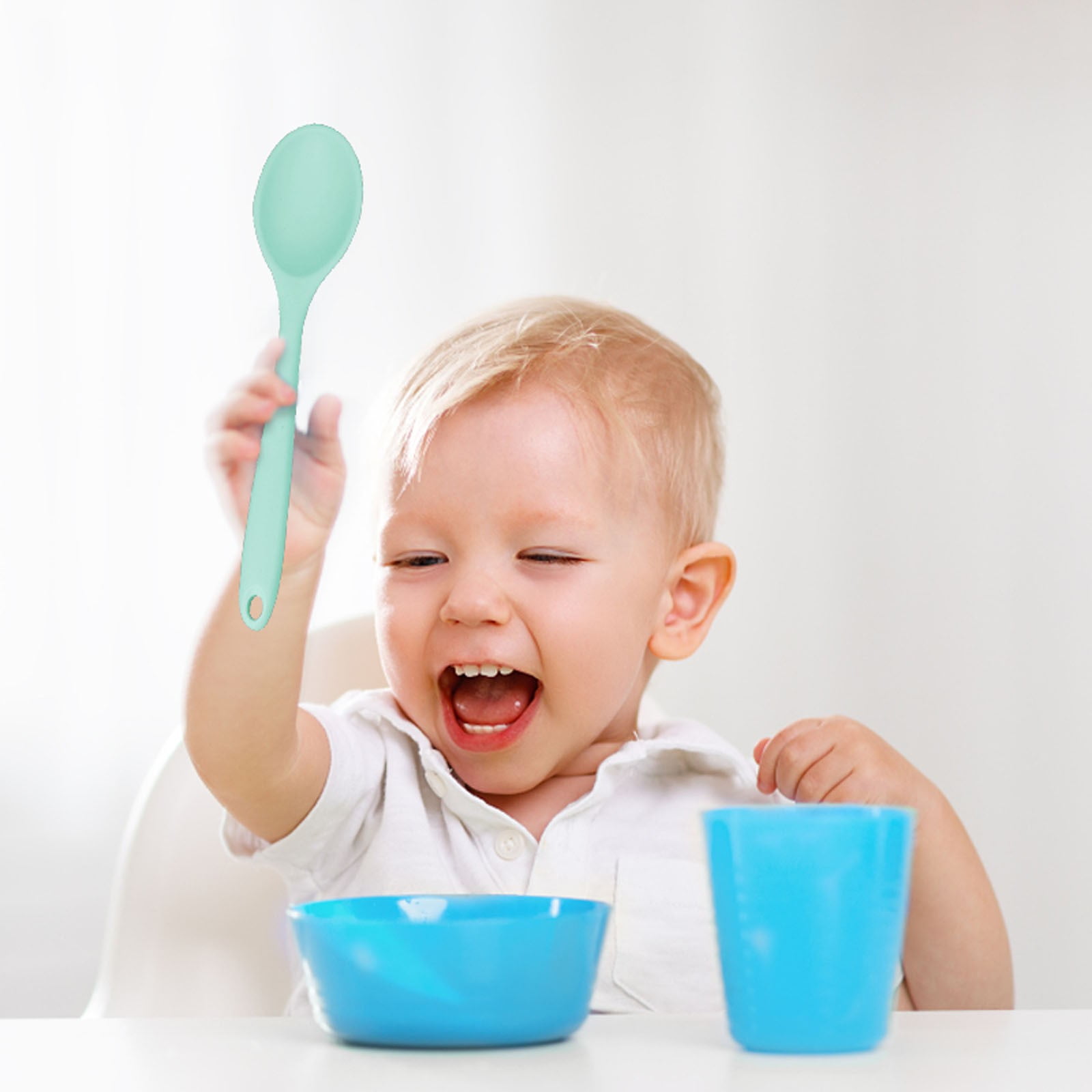 Dienrx Clearance Under $5 "Silicone Baby Feeding Spoon | High-Temperature Resistant, Non-Stick Design for Baby Food & Supplement Feeding"