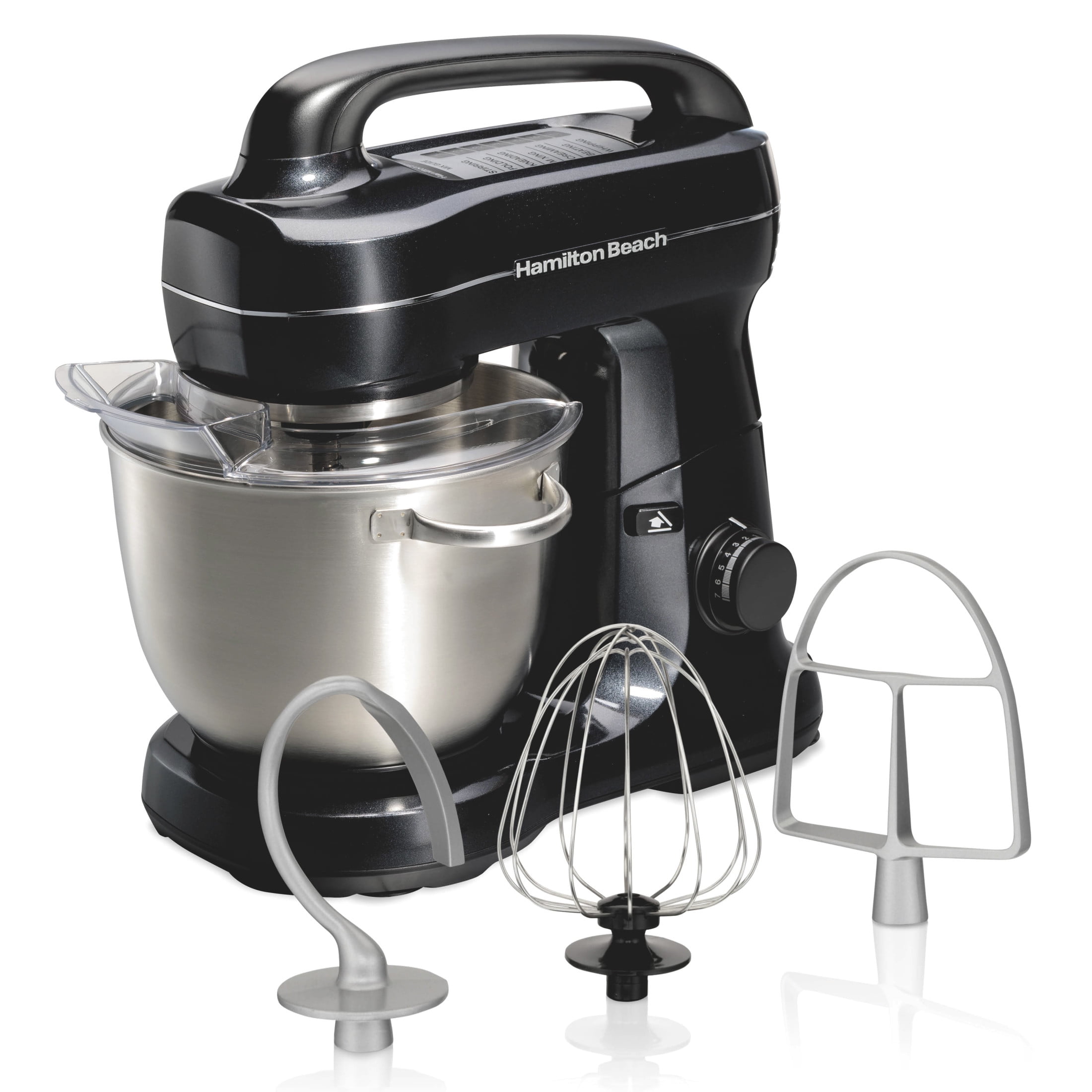 Hamilton Beach Kitchen Stand Mixer, 4 Quart, 7 Speeds, Easy Clean
