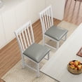 thumbnail image 2 of Gymax Wooden Dining Chair Set of 2 w/Rubber Wood Frame & Padded Seat & Curved Back White, 2 of 8