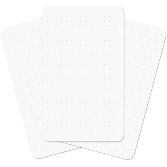 Notsu Dotted Index Cards 3x5 inch (Pack of 50) | Bullet Dot Grid Vertical Index Note Cards with Rounded Corners, Thick Paper Stock 350 gsm