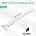 thumbnail image 3 of Tubo cuadrado de aluminio 6063 de 250 mm en paquete de 4, 10x10 mm de ancho exterior, 1 mm de grosor de pared, tubería de aluminio sin costura para construcción de marcos, 3 of 6