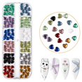 thumbnail image 3 of Diamantes de imitación para uñas de colores variados, parte posterior plana, para decoración de uñas, bricolaje, 3 of 5