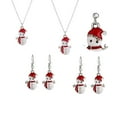 thumbnail image 6 of Gymnture christmas 1 Set Colorful Cartoon Snowman Design Earrings Necklace Set for Christams Gift, 6 of 11