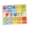thumbnail image 2 of Yinanstore Puzzle Board Montessori Toy Handmade Craft Sorting Stacking Game Cognitive Matching Game for Birthday Presents Home Use Child Fruit, 2 of 8