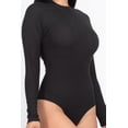 thumbnail image 5 of Body-Hugging Ribbed Mock Neck Long Sleeve Bodysuit, 5 of 11