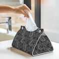 thumbnail image 5 of Goofa Snake Pattern Triangle Square Tissue Box Cover, Modern PVC Leathe Facial Paper Holder,Decorative Holder/Organizer for Bathroom Vanity Countertop, 5 of 9