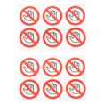 thumbnail image 3 of 15 pegatinas de advertencia de "No tocar", autoadhesivas, para prevenir lesiones mecánicas, para fábricas, almacenes y oficinas., 3 of 5