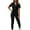 Black, variant on Womens Scrub Pants Joggers Women Capri Pants Standard High Waist Rise Short Straight-Leg Black S